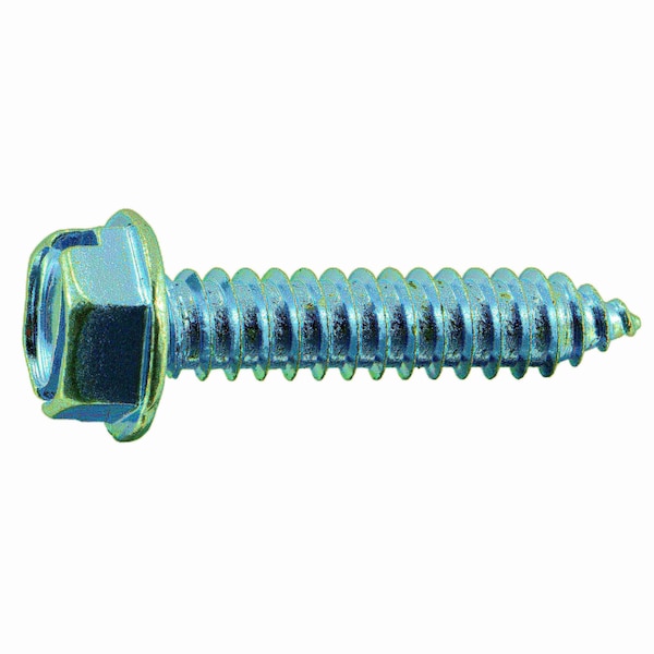 Midwest Fastener Sheet Metal Screw, 5/16" x 1-1/2 in, Zinc Plated Steel Flange Hex Head Slotted Drive, 6 PK 37626 - main